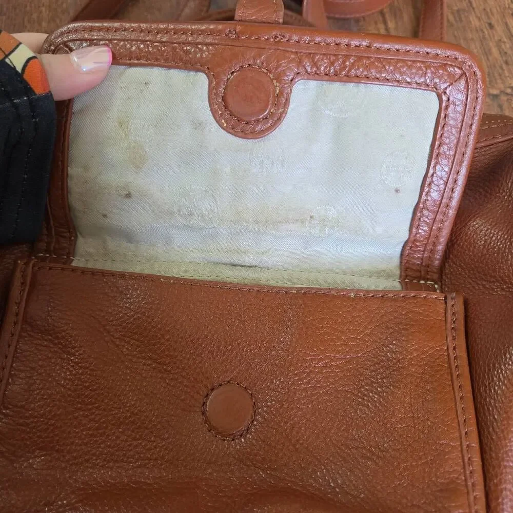 Tory Burch Boston Pebbled Leather Satchel